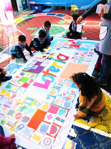 Lotería Silábica. Las imágenes están plastificadas ambos lados Incluye fichas descriptivas.